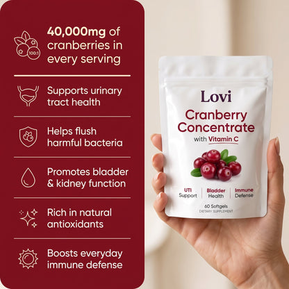 Cranberry Concentrate Softgels (40,000mg) Urinary Tract Support